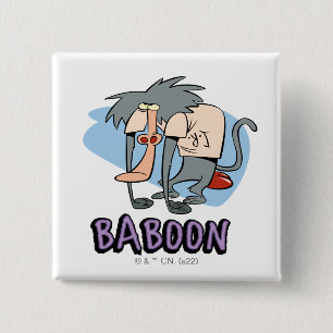 I.R. Baboon Character Graphic Button