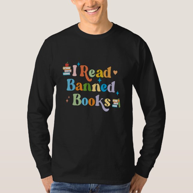 I Read Banned Books Costume  Week Librarian Reader T-Shirt (Vorderseite)