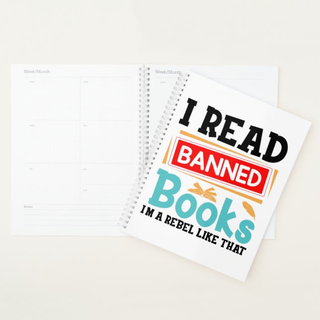 I Read Banned Books Librarian Reader Planer (Anzeige)