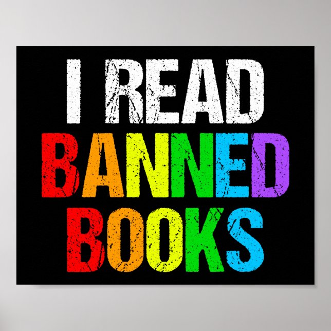 I Read Banned Books Rainbow Poster (Vorne)