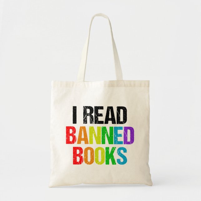 I Read Banned Books Rainbow Tragetasche (Vorne)