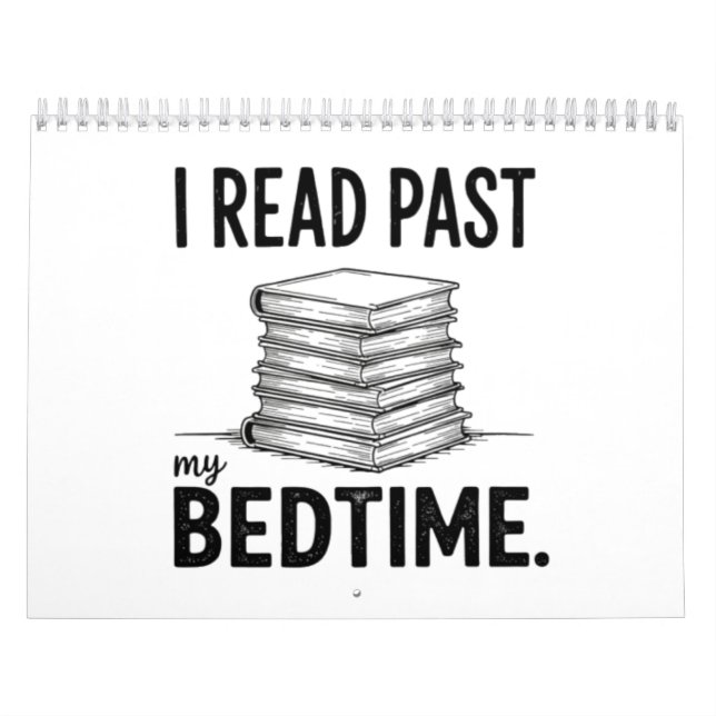 I Read Past My Bedtime – Funny Bookworm Kalender (Titelbild)