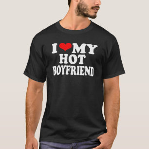 I Red Heart Funny I Liebe Mein Hot Boyfriend T-Shirt
