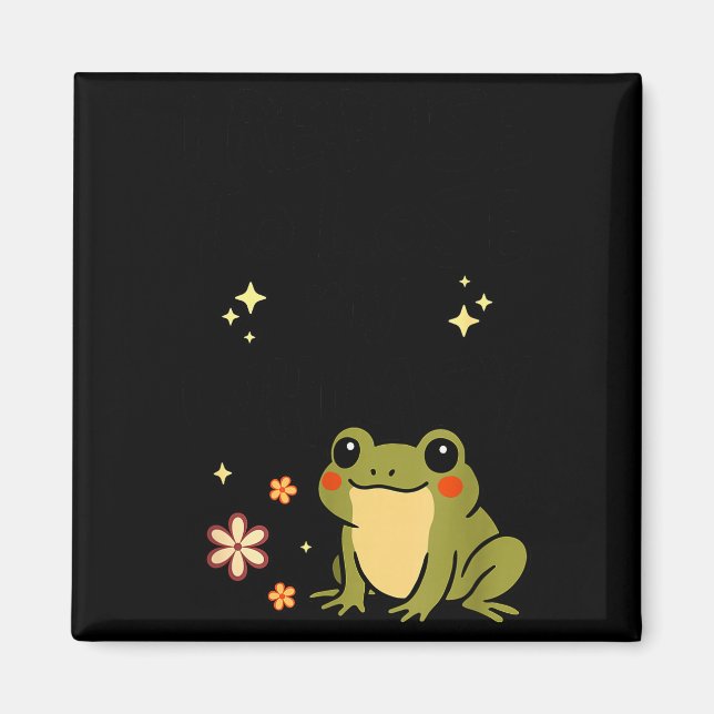 I Refuse To Lose My Whimsy – Cute Frog Quote Funny Magnet (Vorne)