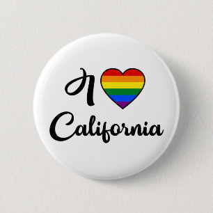 I Regenbogen-Stolz-Knopf Liebe-Kaliforniens   LGBT Button