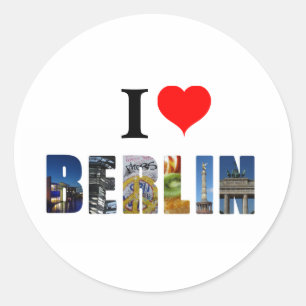 I Reise-Stadt-Foto Liebe-Berlins Deutschland Runder Aufkleber