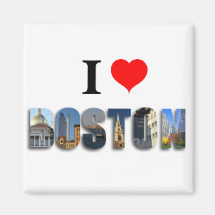 I Reise-Stadt-Fotos Liebe-Bostons Massachusetts Magnet
