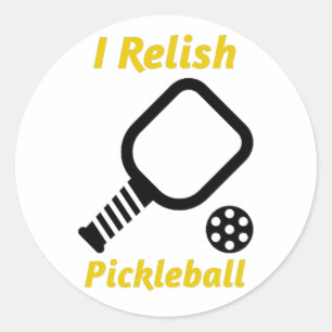 I Relish Pickleball Runder Aufkleber