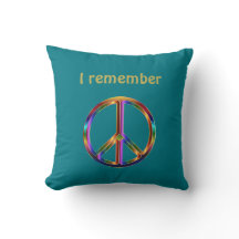 "I Remember" Text with Peace Symbol