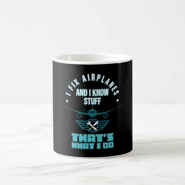 I Reparieren von Luftfahrzeugen Mechanischer Wartu Kaffeetasse (Mittel)