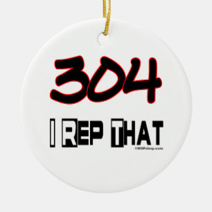 I Repräsentant der Postleitzahl 304 Keramik Ornament
