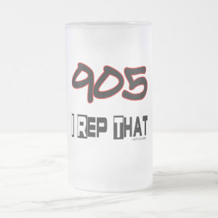 I Repräsentant der Postleitzahl 905 Mattglas Bierglas