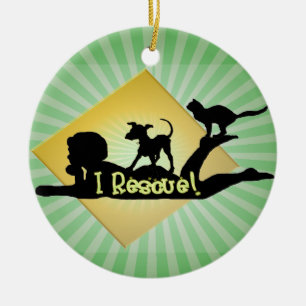 i RESCUE SILHOUETTE Keramik Ornament