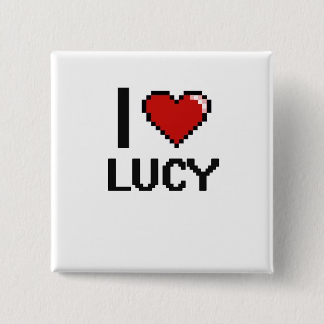 I Retro Entwurf Liebe-Lucys Digital Button (Vorderseite)
