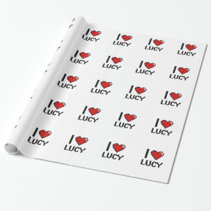 I Retro Entwurf Liebe-Lucys Digital Geschenkpapier