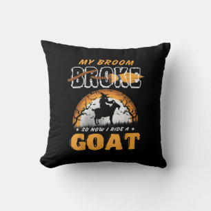 I Ride a Goat Funny Farming Halloween Farmer Ohrts Kissen