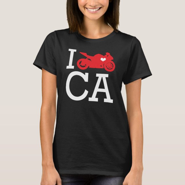 I Ride CA T-Shirt (Vorderseite)
