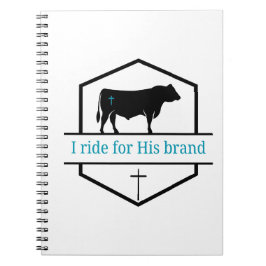I ride for His brand notebook Notizblock