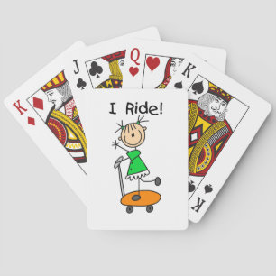 I Ride - Girl on Scooter Spielkarten