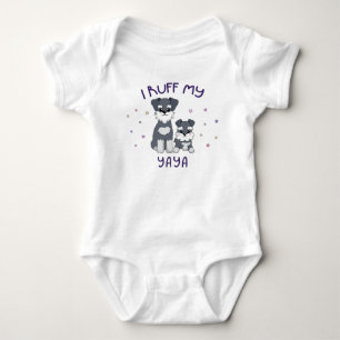 I Ruff My Yaya - Niedliche Hunde Baby Strampler