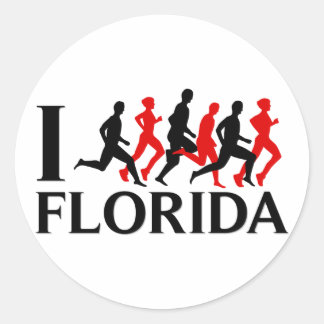 I RUN FLORIDA RUNDER AUFKLEBER