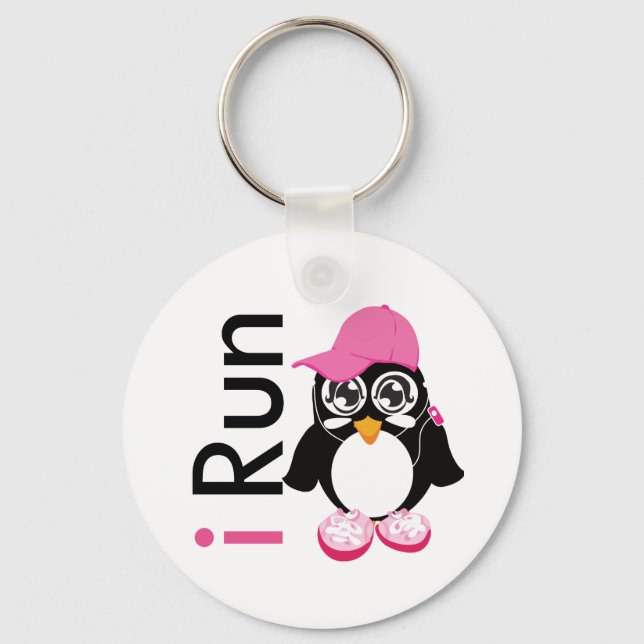 i Run Penguin Schlüsselanhänger (Vorderseite)