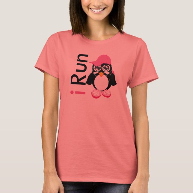 i Run Penguin T-Shirt (Vorderseite)