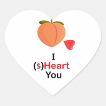 "I (s) Heart you" Heart Shaped Stickers