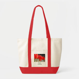 I sackt strickende Tasche der Liebe