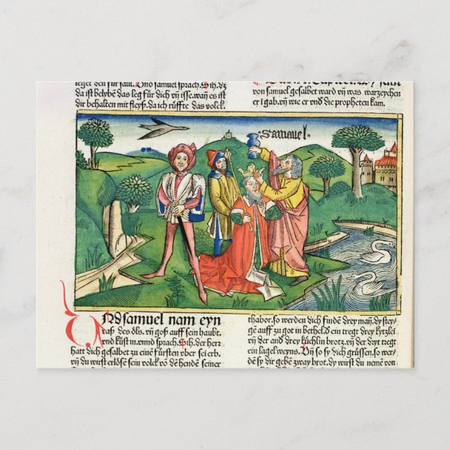 I Samuel 10 Die Krönung und Ankündigung Sauls, Postkarte (Vorderseite)