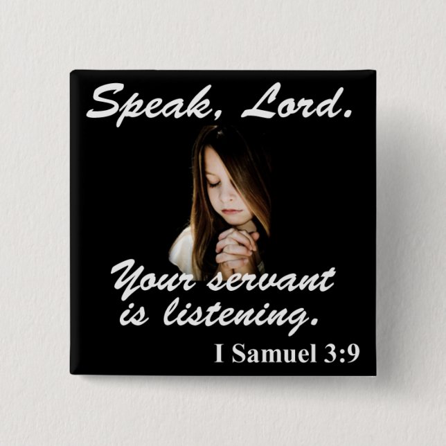I Samuel-3:9knopf Button (Vorderseite)