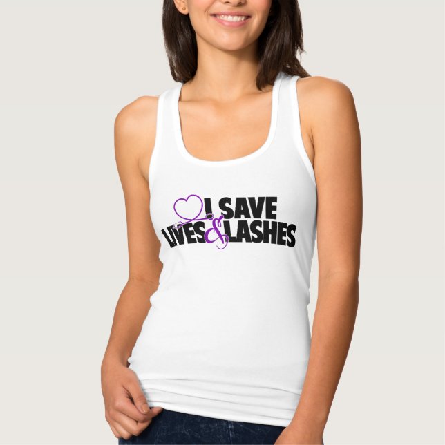 I save lives and lashes tank top (Vorderseite)