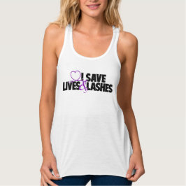 I save lives and lashes tank top