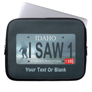 "I Saw 1" Sasquatch Lizenzplatte Laptopschutzhülle