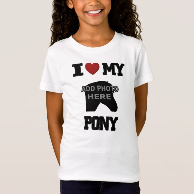 I SCHERZT LIEBE MEIN PONY T - SHIRT - ADDIEREN SIE (Vorderseite)