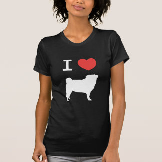 I schließt Pugs auf T-Shirt