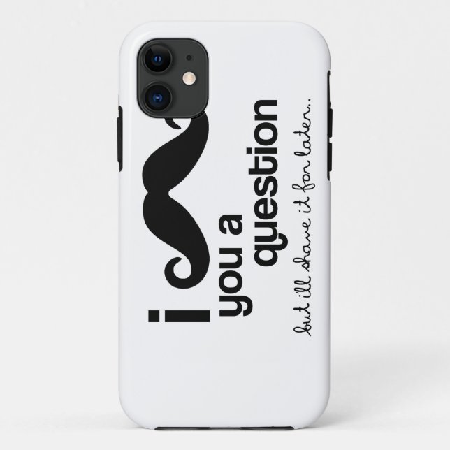 I Schnurrbart Sie eine Frage Case-Mate iPhone Hülle (Rückseite)