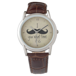 I Schnurrbart Sie, wann er lustig ist Armbanduhr