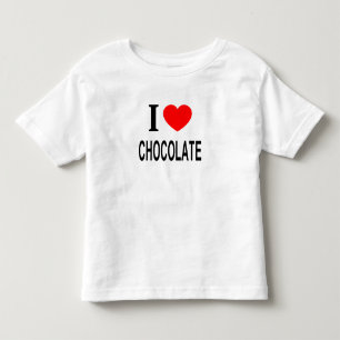 I ❤️ SCHOKOLADE I LIEBE CHOCOLATE I HERZSCHOKOLADE KLEINKIND T-SHIRT