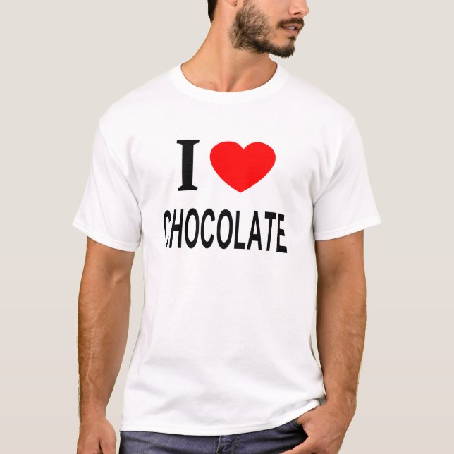 I ❤️ SCHOKOLADE I LIEBE CHOCOLATE I HERZSCHOKOLADE T-Shirt (Vorderseite)