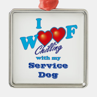 I Schuss-Service-Hund Silbernes Ornament