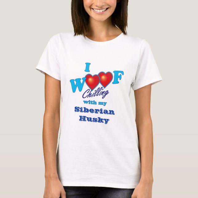 I Schuss-sibirischer Husky T-Shirt (Vorderseite)