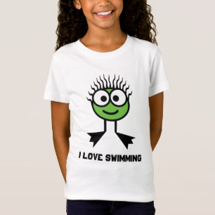 I schwimmende Liebe - grüner Swim-Charakter T-Shirt