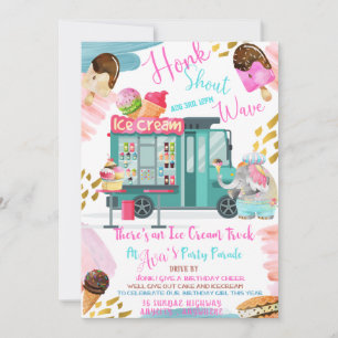 I-Scream Birthday Einladungskarte