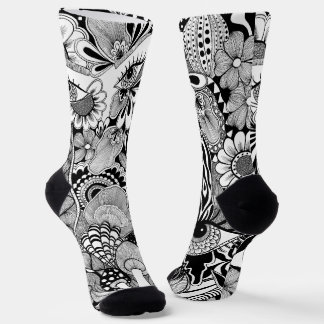 I See It Differently – Monochrome Hand-Drawn Art Socken