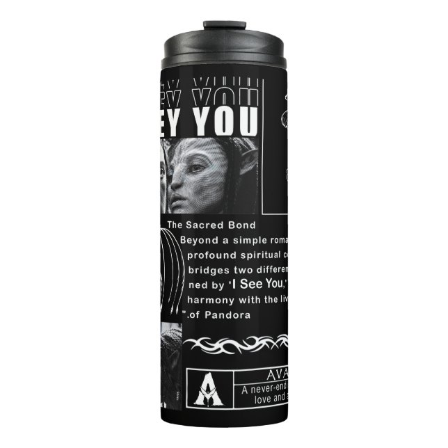 I See You" Soul Connection Art - Minimalist Black  Thermosbecher (Vorderseite)