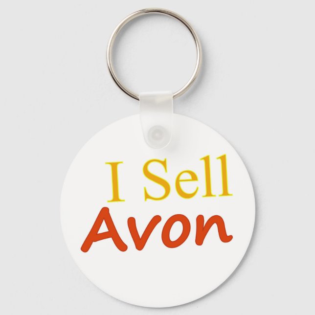 I-Sell-Avon-White-Hintergrund Schlüsselanhänger (Vorderseite)