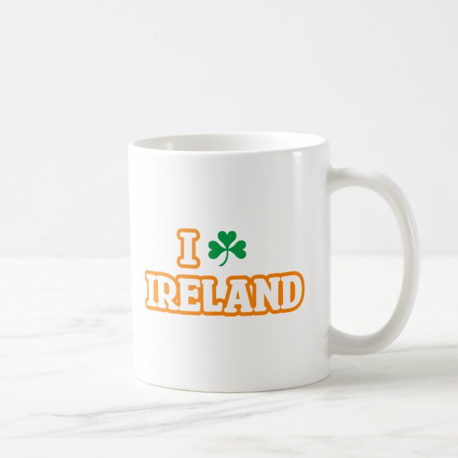 "I [SHAMROCK] IRLANDE" Mug (Droite)