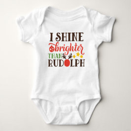 I Shine Brighter als Rudolph Baby Strampler