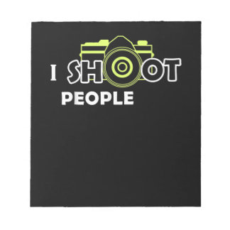 I Shoot People Photographer Camera Man Picture Notizblock